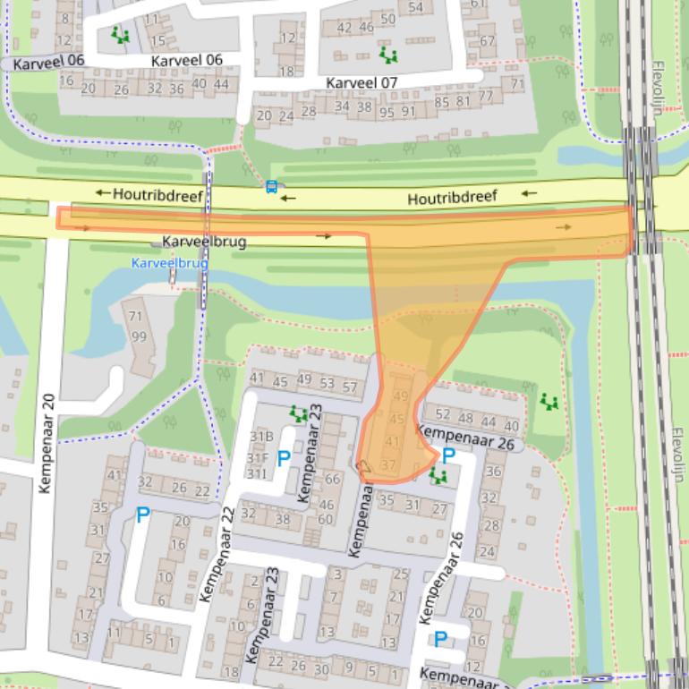 Kaart van postcodegebied 8231CJ.