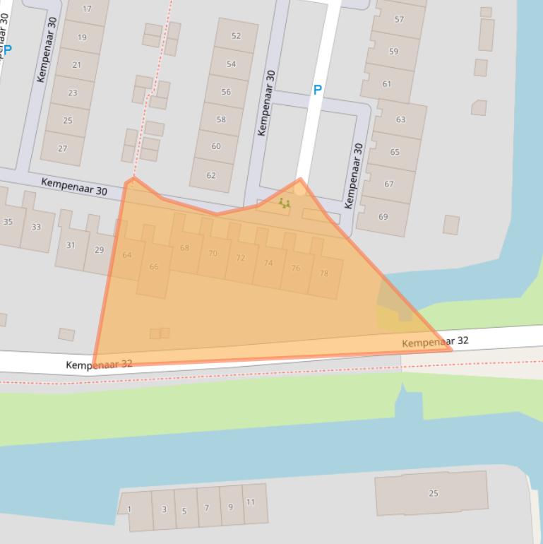 Kaart van postcodegebied 8231DD.