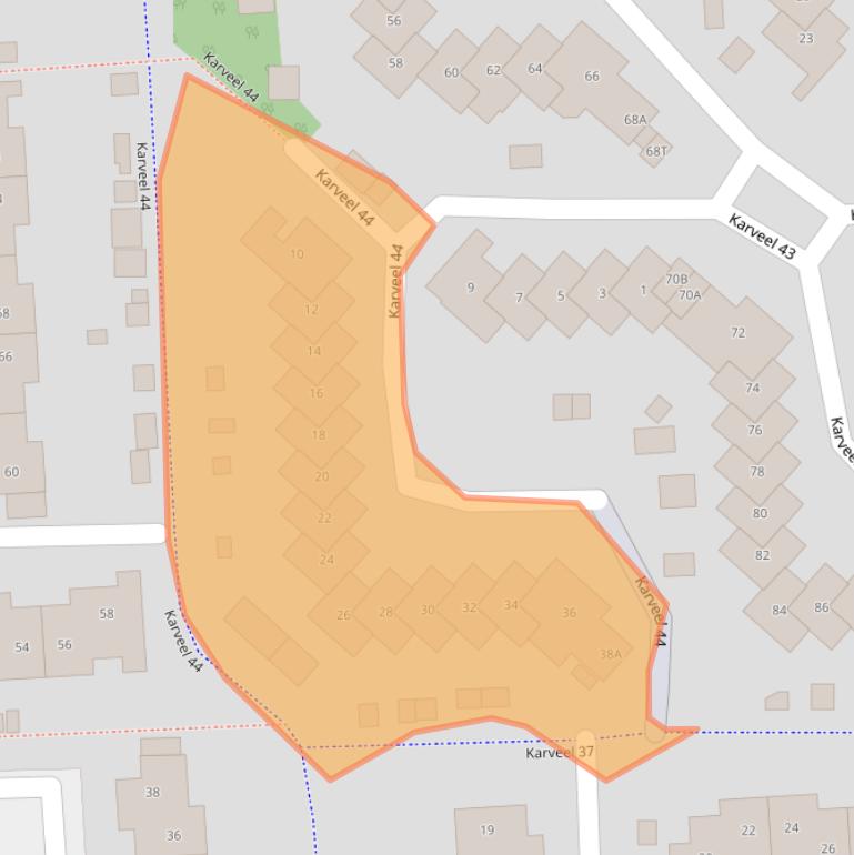Kaart van postcodegebied 8231DW.