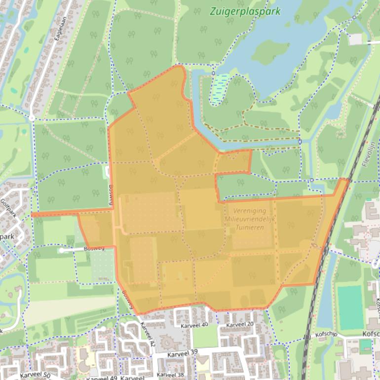 Kaart van postcodegebied 8231DZ.