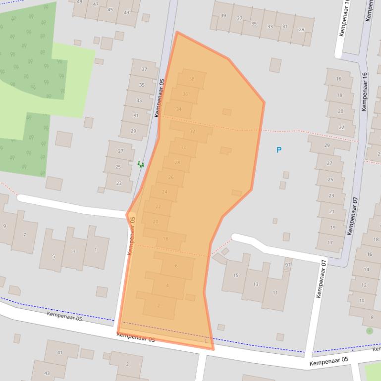 Kaart van postcodegebied 8231EA.