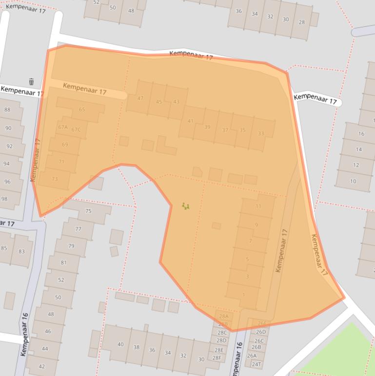 Kaart van postcodegebied 8231EM.