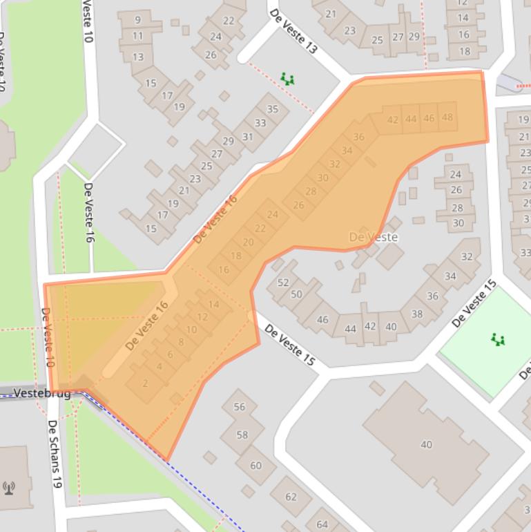 Kaart van postcodegebied 8231JJ.