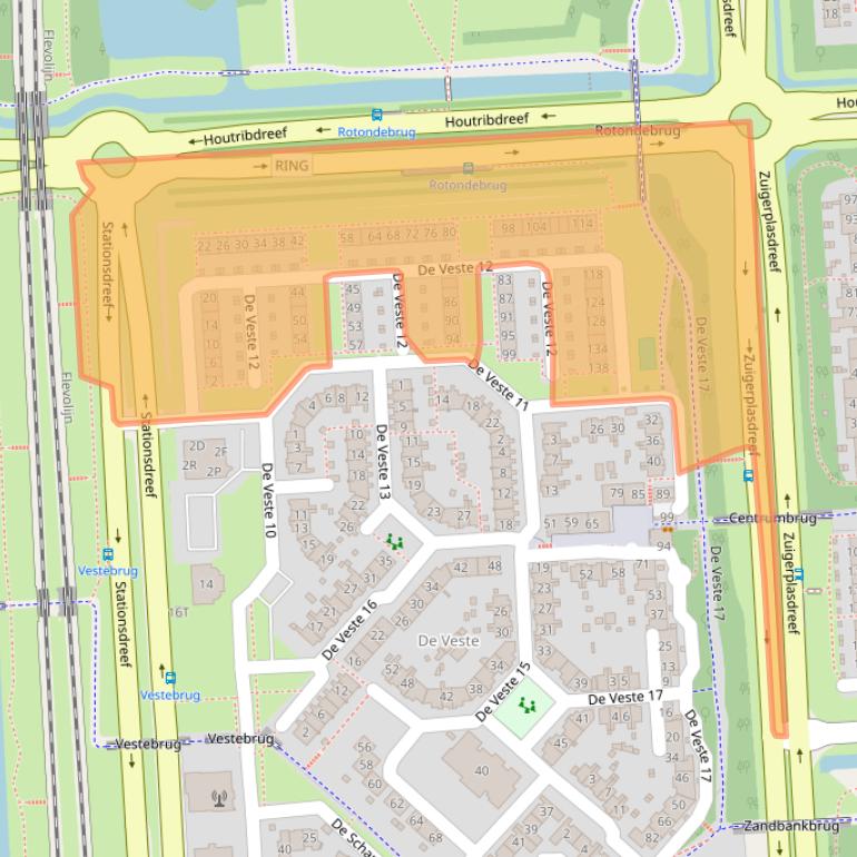 Kaart van postcodegebied 8231JX.