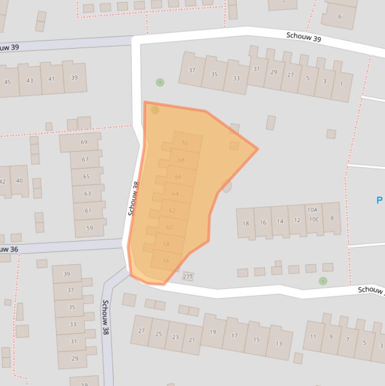 Kaart van postcodegebied 8232AB.