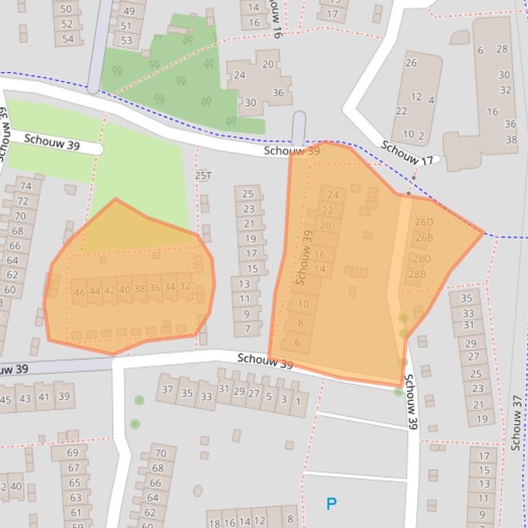 Kaart van postcodegebied 8232AE.