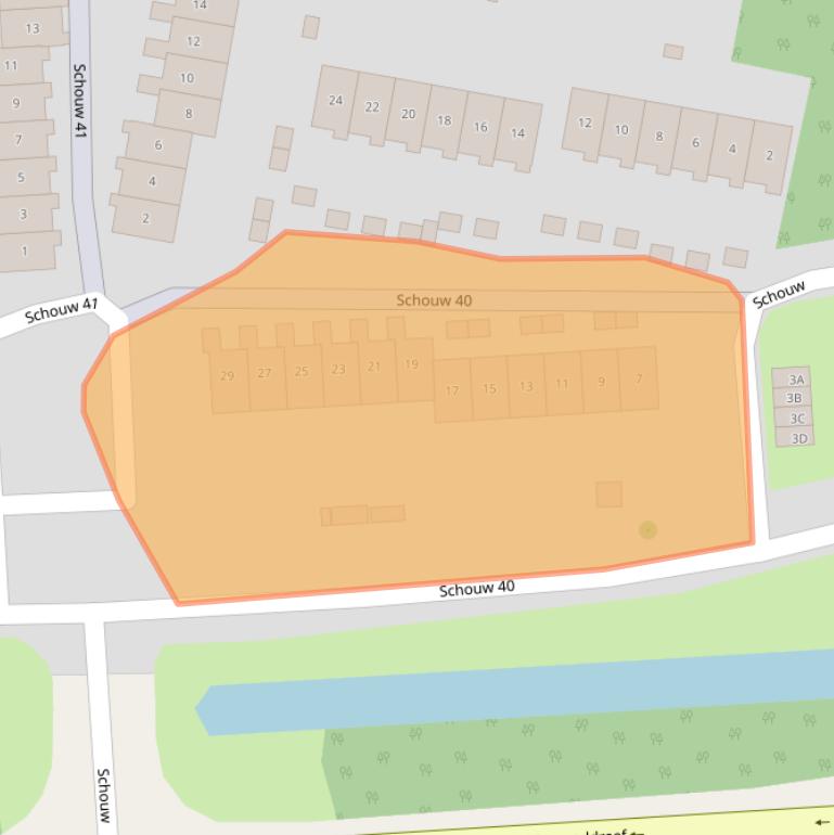 Kaart van postcodegebied 8232AM.