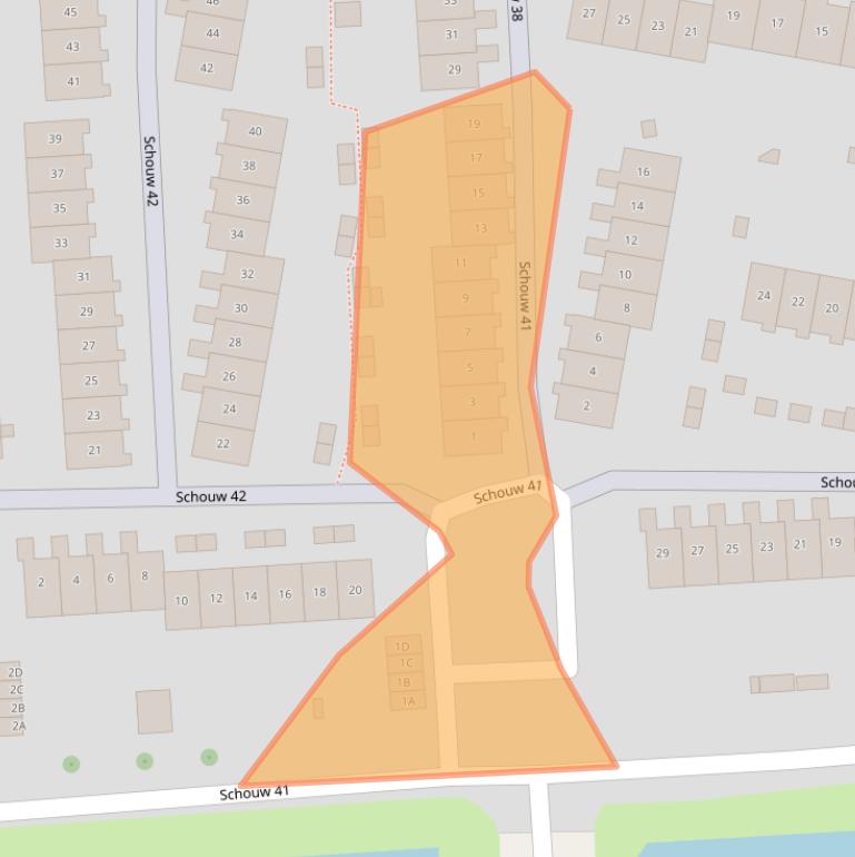 Kaart van postcodegebied 8232AP.