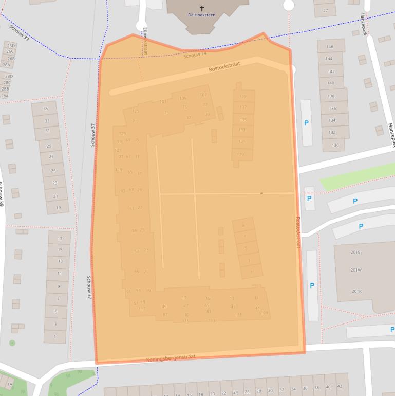 Kaart van postcodegebied 8232DD.