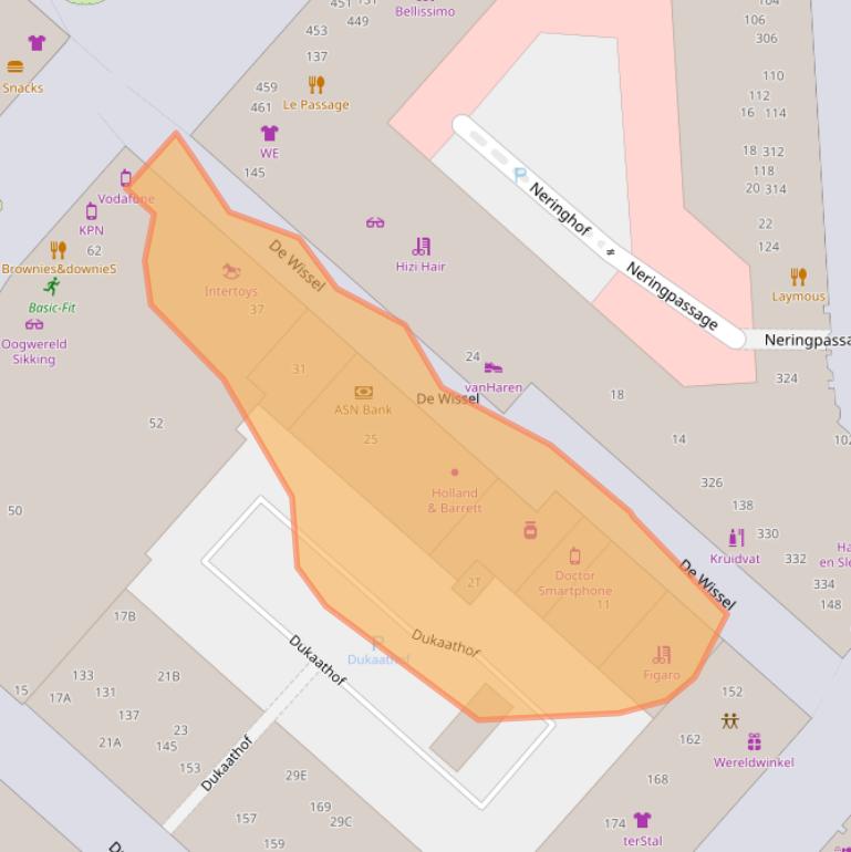 Kaart van postcodegebied 8232DM.