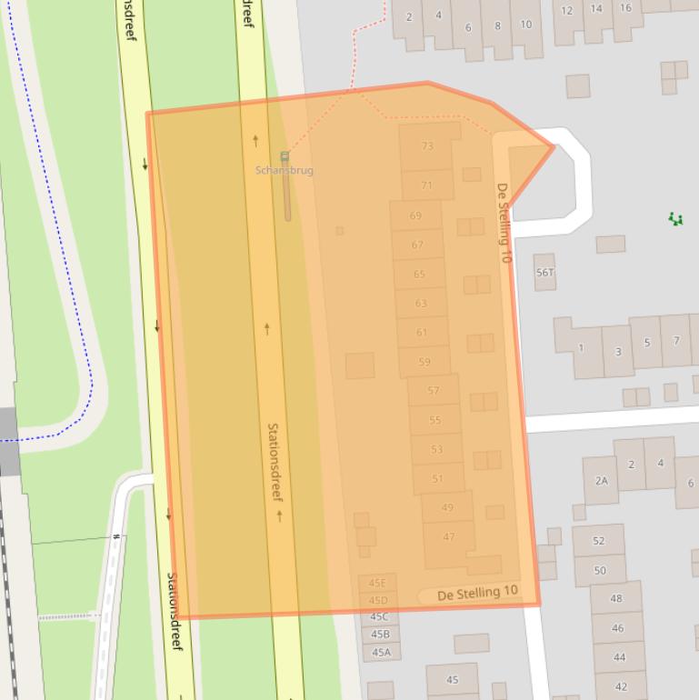 Kaart van postcodegebied 8232EB.