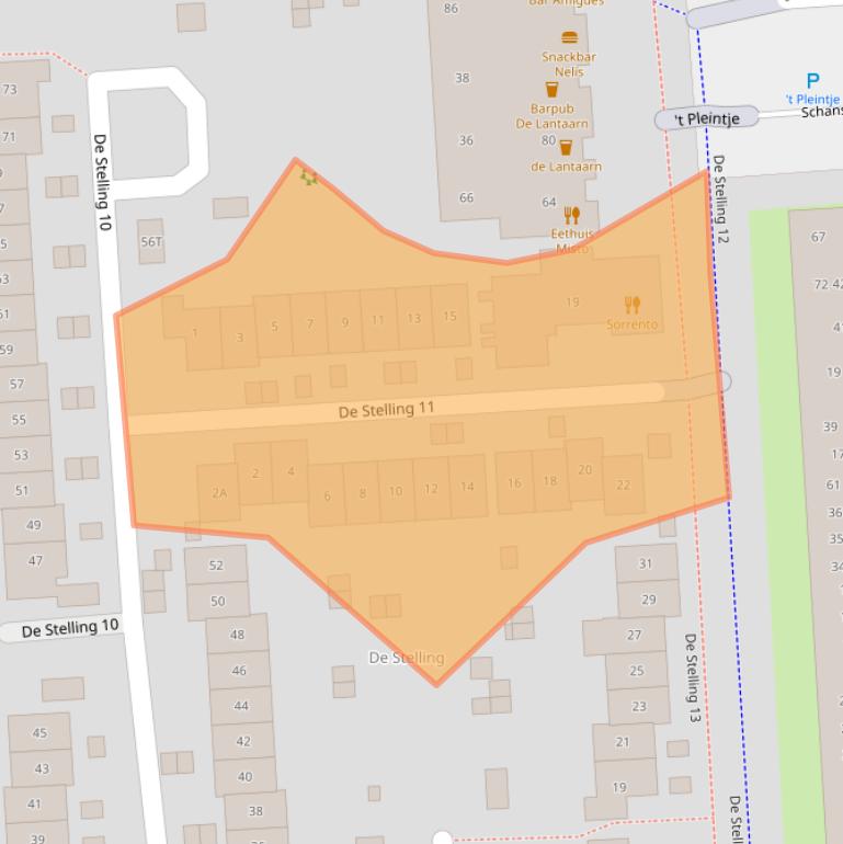 Kaart van postcodegebied 8232ED.