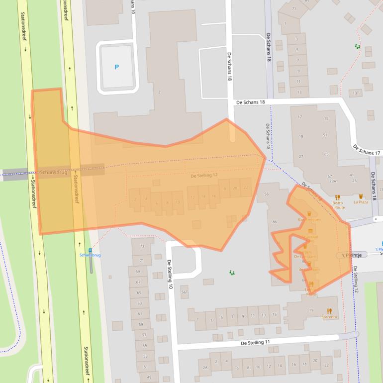 Kaart van postcodegebied 8232EE.