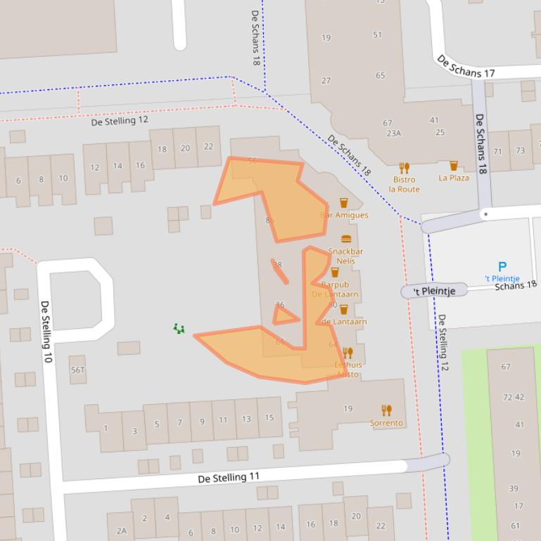 Kaart van postcodegebied 8232EG.