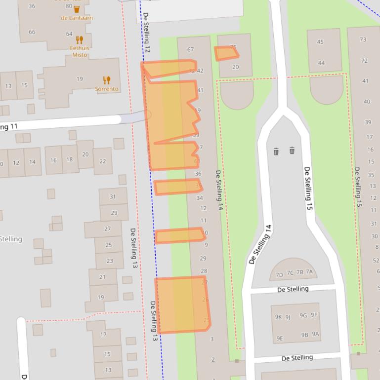 Kaart van postcodegebied 8232EM.