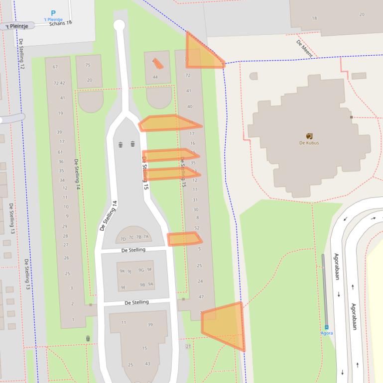 Kaart van postcodegebied 8232ES.