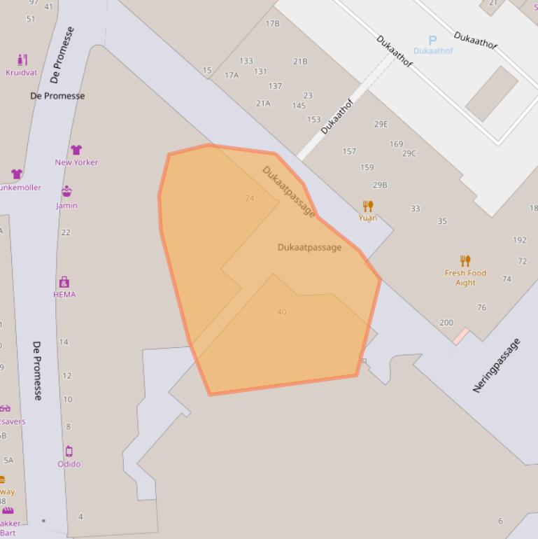 Kaart van postcodegebied 8232GA.