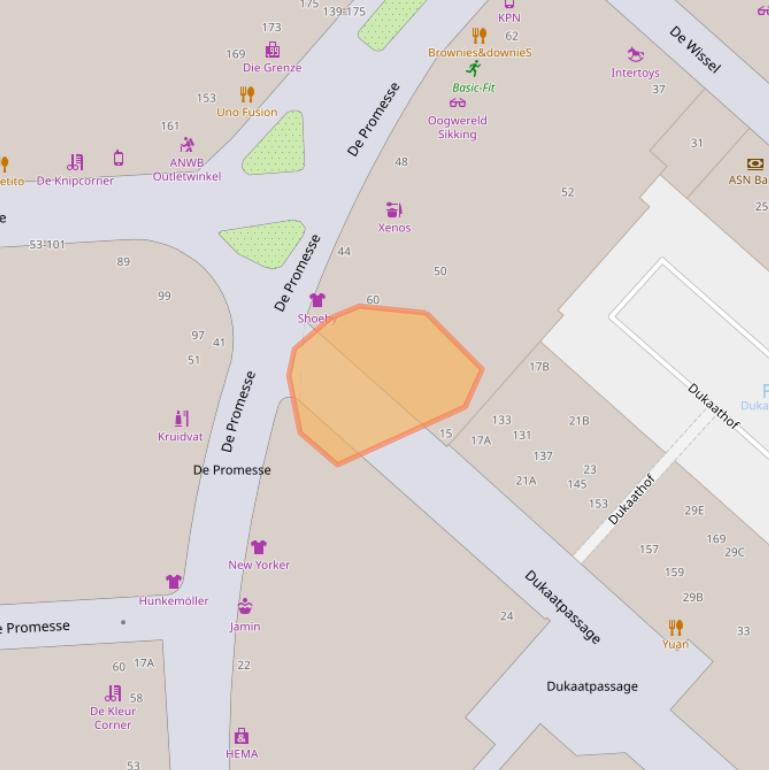 Kaart van postcodegebied 8232GD.