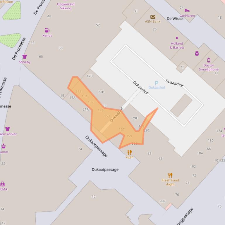 Kaart van postcodegebied 8232GE.