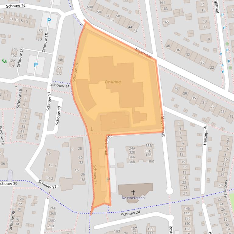 Kaart van postcodegebied 8232HM.