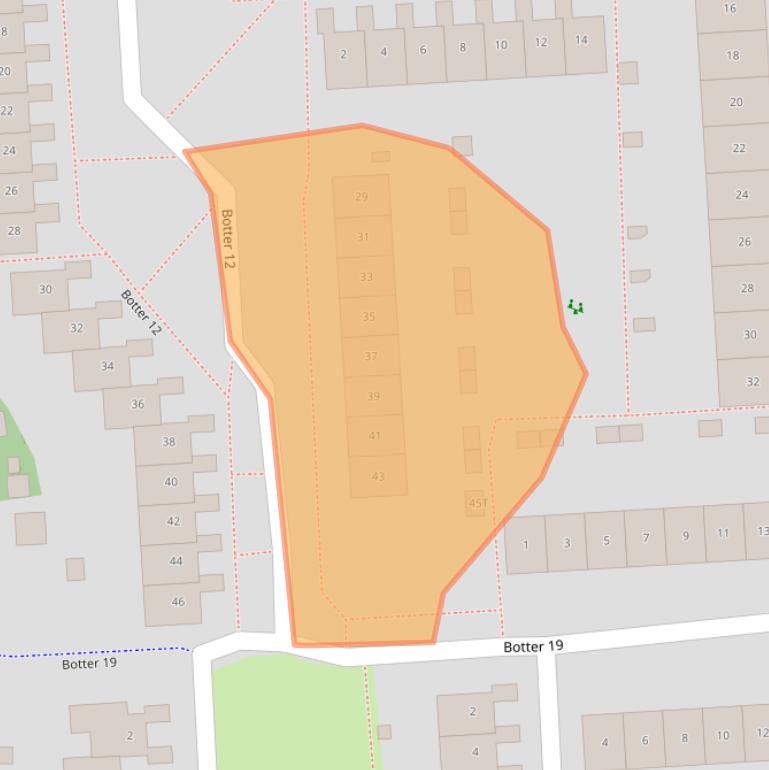 Kaart van postcodegebied 8232JB.