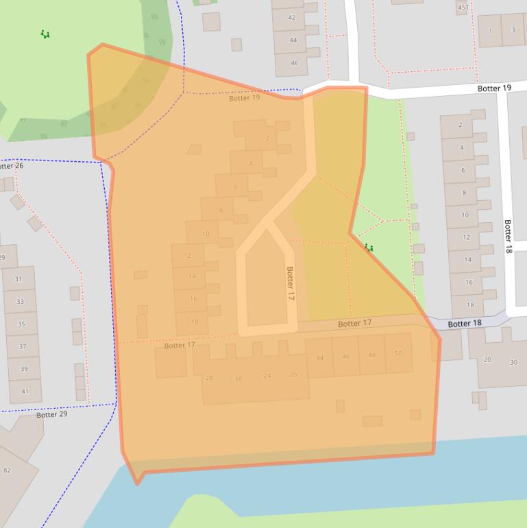 Kaart van postcodegebied 8232JK.