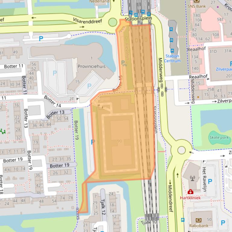 Kaart van postcodegebied 8232JR.