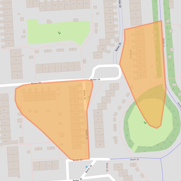 Kaart van postcodegebied 8232KC.