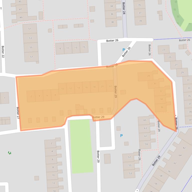 Kaart van postcodegebied 8232KE.