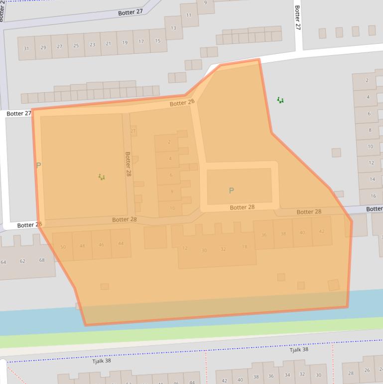 Kaart van postcodegebied 8232KK.