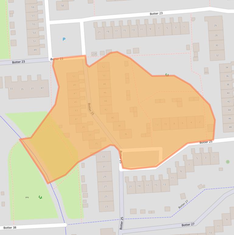Kaart van postcodegebied 8232KP.