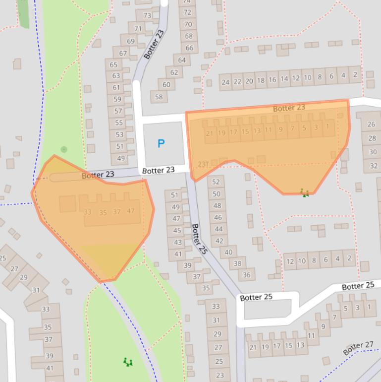 Kaart van postcodegebied 8232KR.