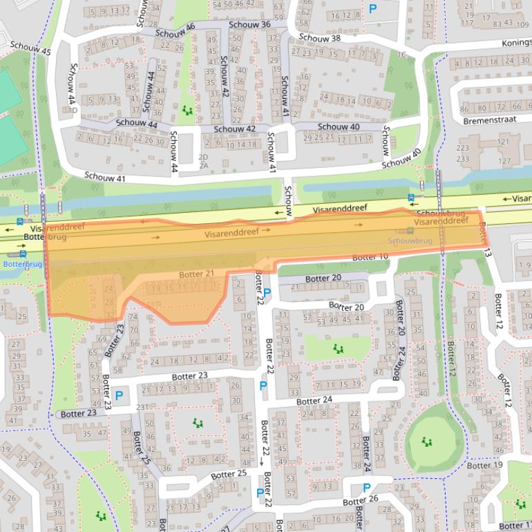 Kaart van postcodegebied 8232KV.