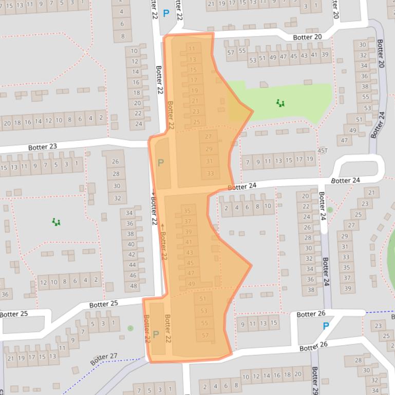 Kaart van postcodegebied 8232KX.