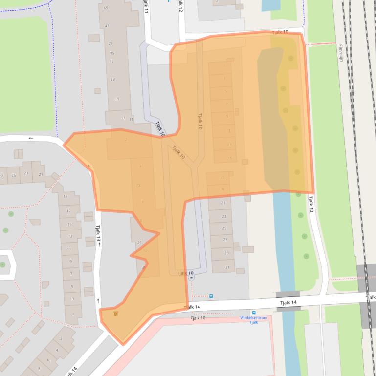 Kaart van postcodegebied 8232LB.
