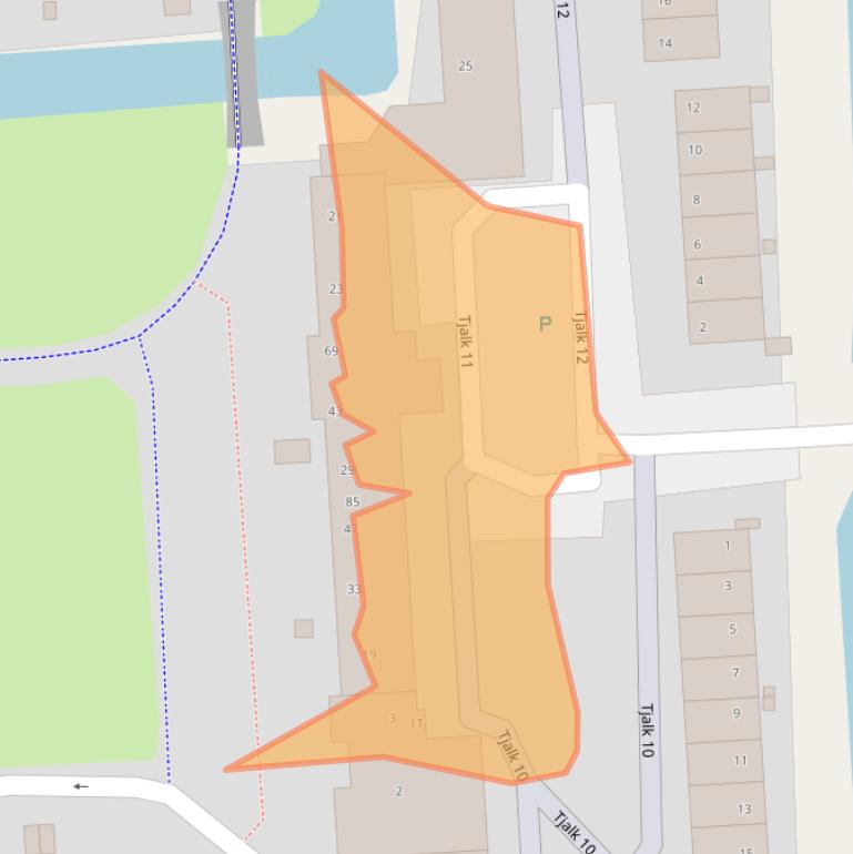 Kaart van postcodegebied 8232LC.