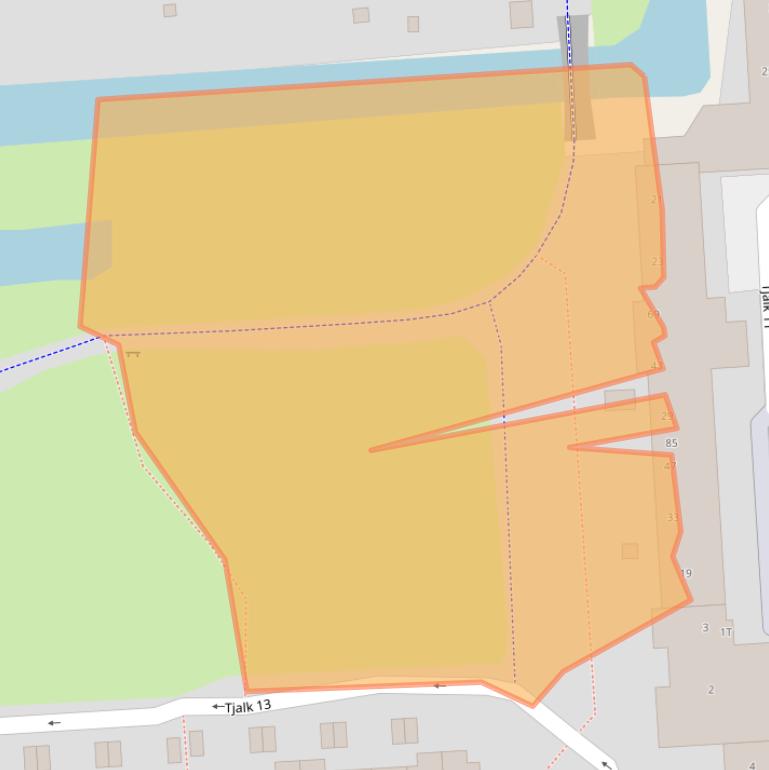 Kaart van postcodegebied 8232LD.