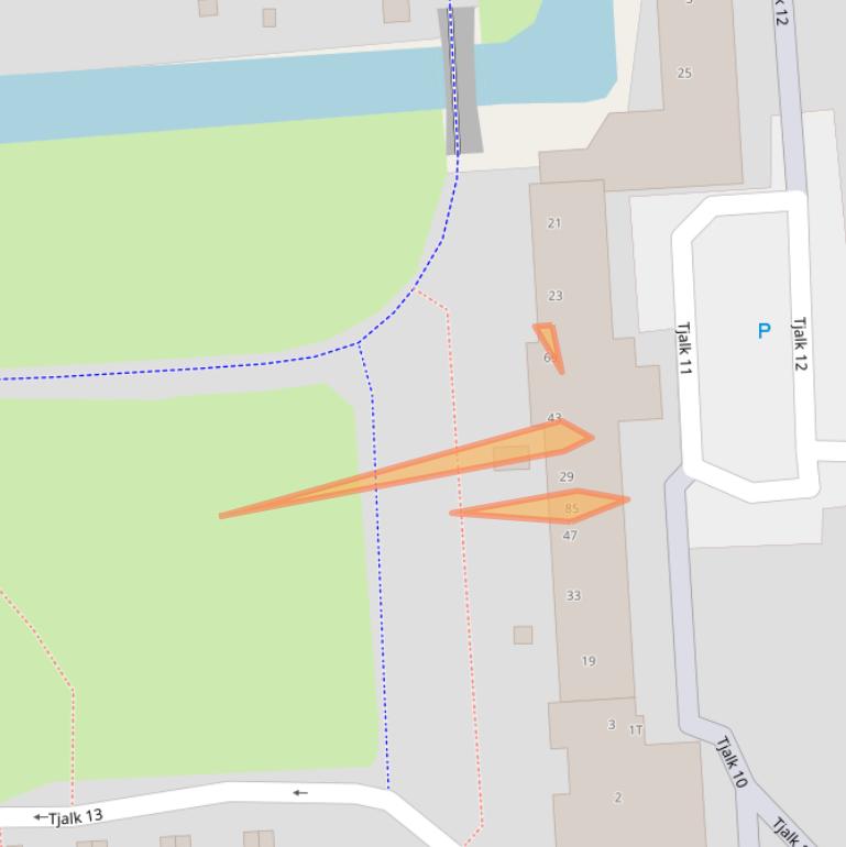 Kaart van postcodegebied 8232LE.