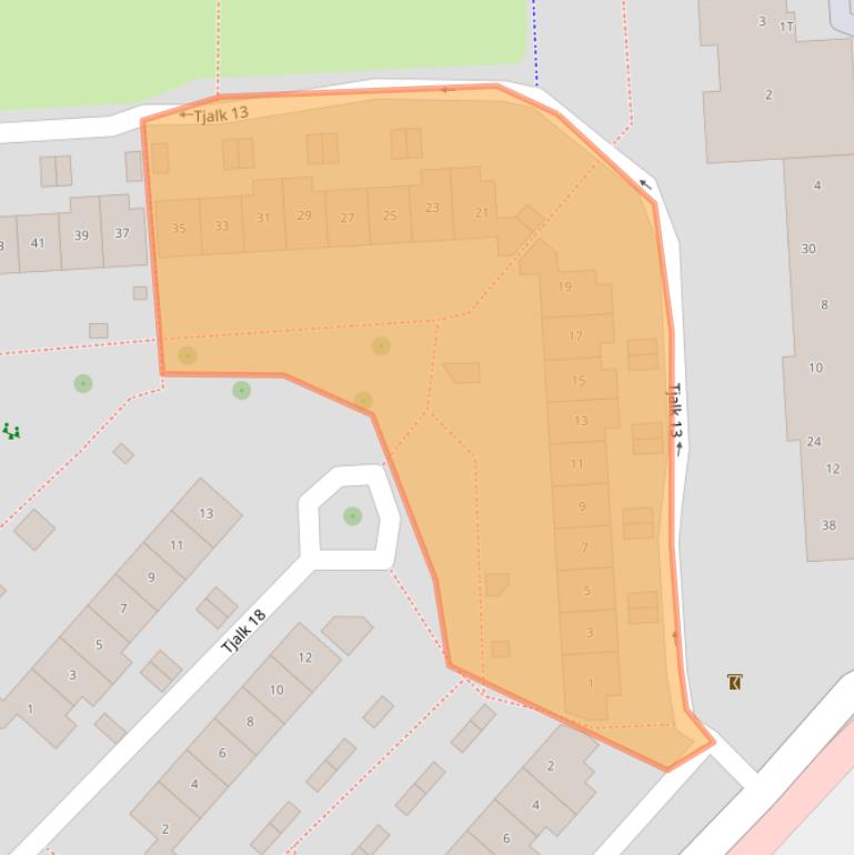 Kaart van postcodegebied 8232LH.