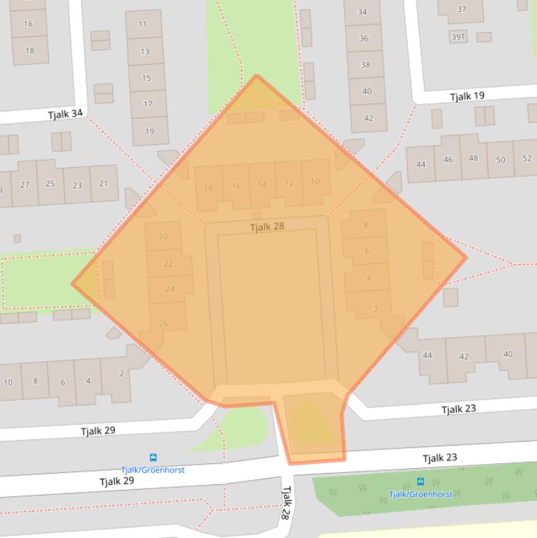 Kaart van postcodegebied 8232LS.