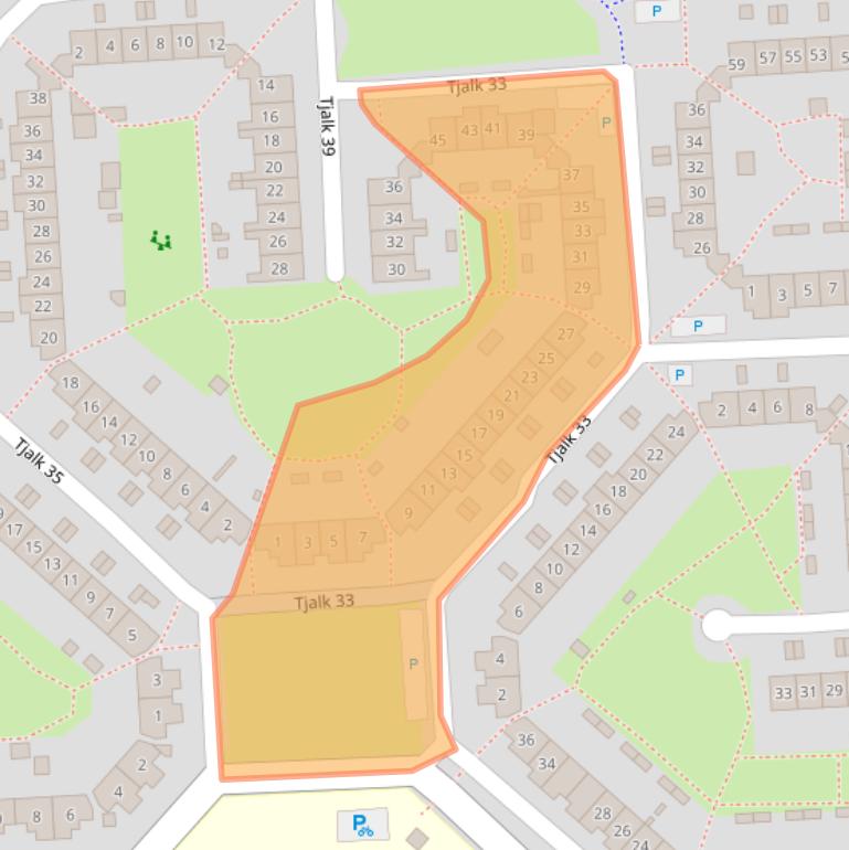 Kaart van postcodegebied 8232ME.