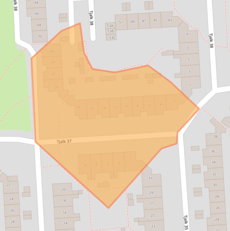 Kaart van postcodegebied 8232MN.