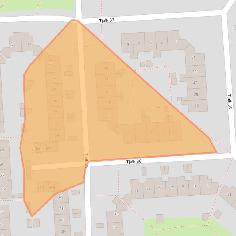 Kaart van postcodegebied 8232MT.