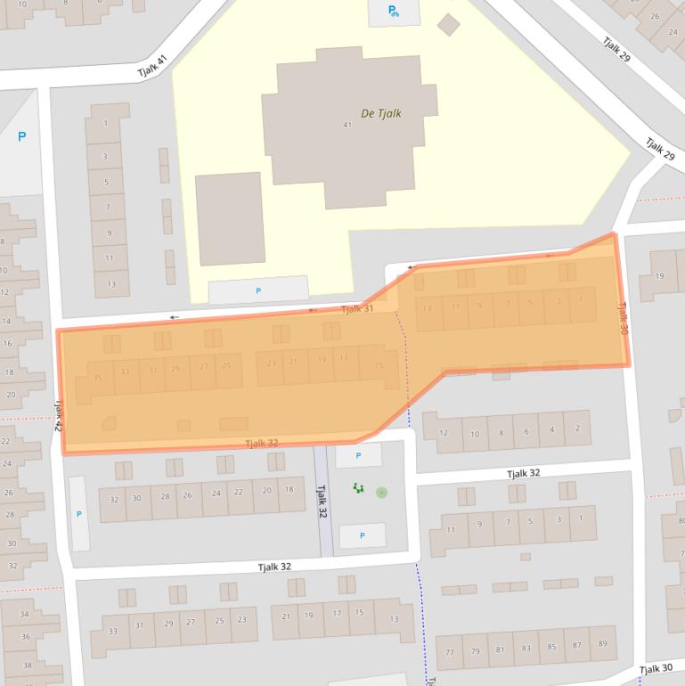 Kaart van postcodegebied 8232ND.