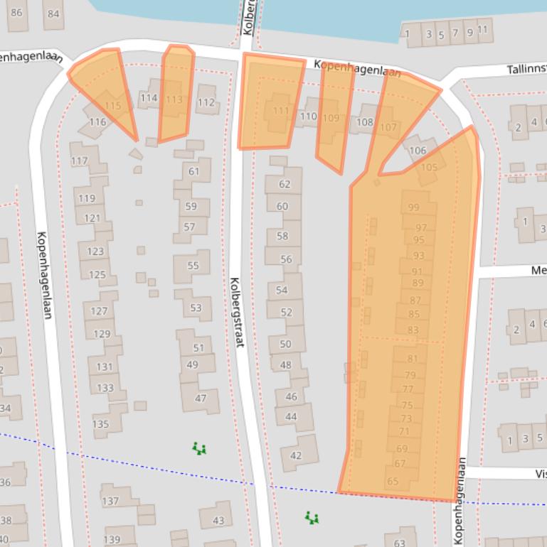 Kaart van postcodegebied 8232RB.