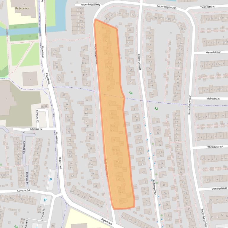Kaart van postcodegebied 8232RD.