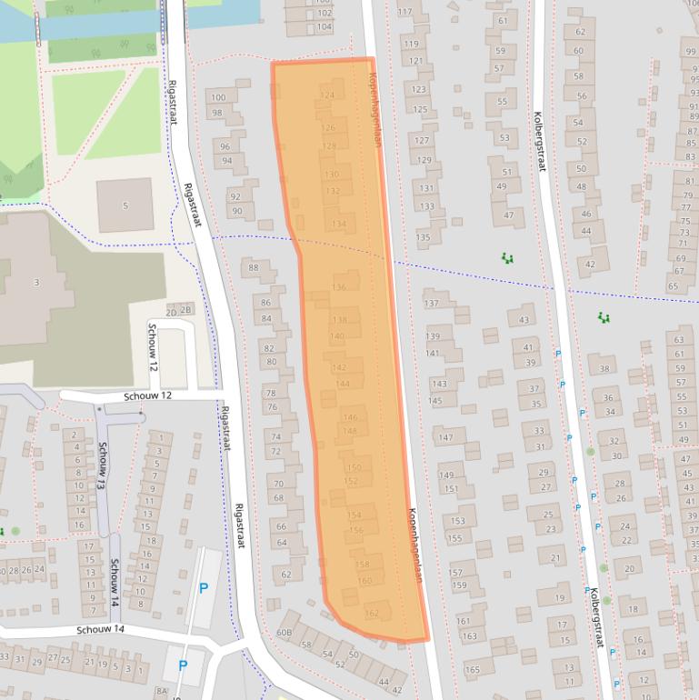 Kaart van postcodegebied 8232RH.