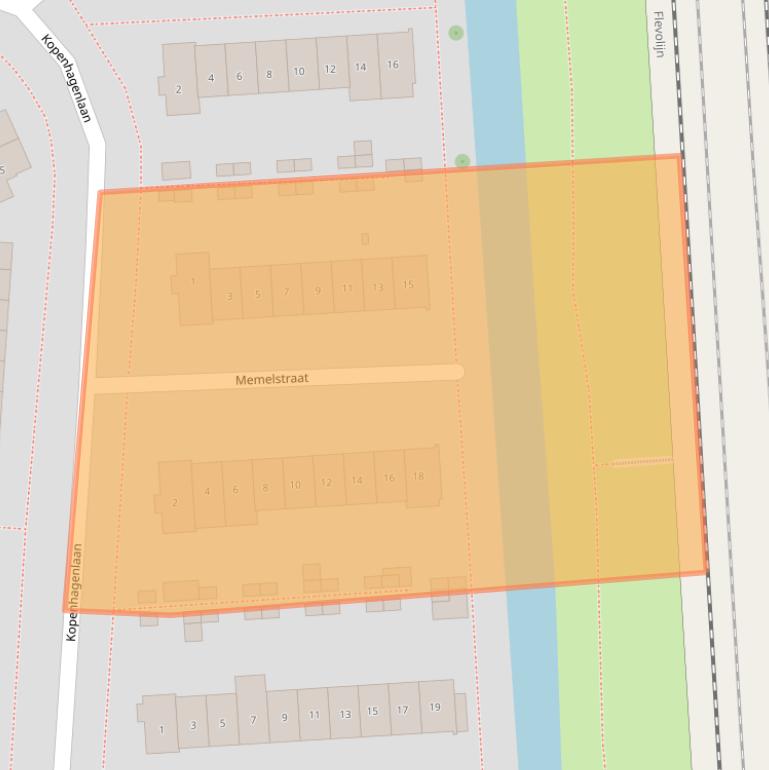 Kaart van postcodegebied 8232RK.