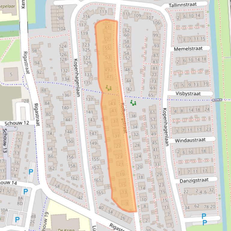 Kaart van postcodegebied 8232RM.