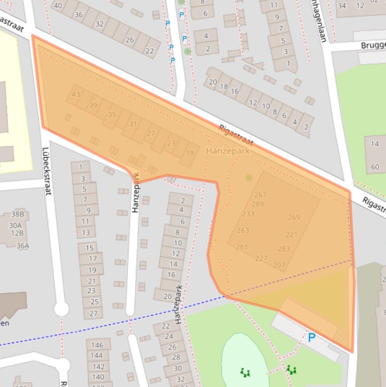 Kaart van postcodegebied 8232RR.
